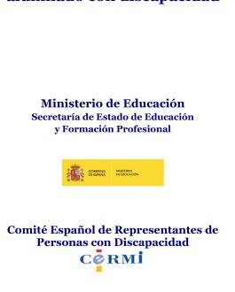 Portada Guía de recursos para alumnado con discapacidad
