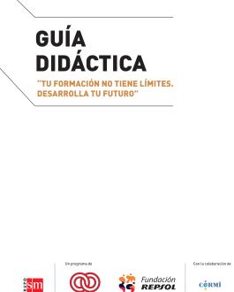 Portada Guía didáctica "Tu formación no tiene límites. Desarrolla tu futuro"