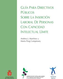 Portada Guía para directivos públicos sobre la inserción laboral de personas con capacidad intelectual límite