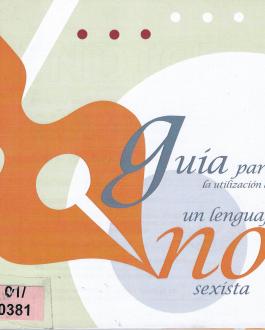 portada Guía para la utilización de un lenguaje no sexísta