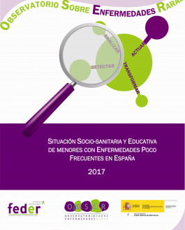 Portada Situación socio-sanitaria y educativa de menores con enfermedades poco frecuentes en España 2017