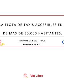 Portada Estado de la flota de taxis accesibles en municipios de más de 50.000 habitantes