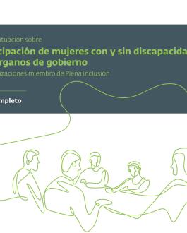 Portada La participación de mujeres con y sin discapacidad en los órganos de gobierno de las organizaciones miembro de Plena inclusión