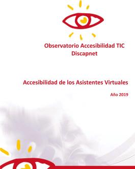 Portada Accesibilidad de los Asistentes Virtuales Año 2019