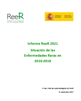 Portada Informe ReeR 2021. Situación de las Enfermedades Raras en 2010‐2018