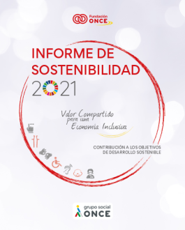 Portada Informe de Sostenibilidad 2021 de Fundación ONCE
