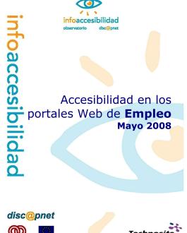 Portada Accesibilidad en los portales web de empleo