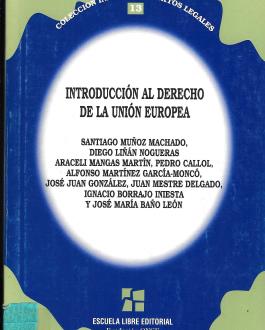 Portada del Libro Introducción al Derecho de la Unión Europea