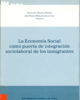 Portada La economía social como puerta de integración sociolaboral de los inmigrantes