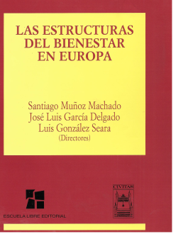 Portada del Libro las estructuras del bienestar en Europa
