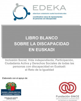 Portada Libro blanco sobre la discapacidad en  Euskadi