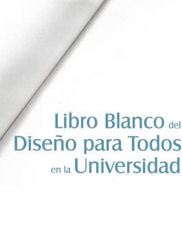 Portada de libro blanco del diseño para todos en la universidad