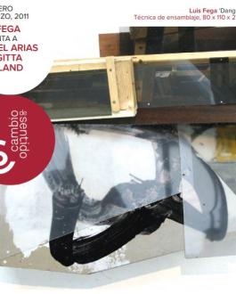 Folleto Exposición de Cambio de Sentido. Luis Fega presenta a Rafael Arias y Birgitta Blokland