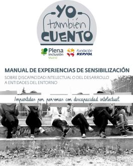 Portada Manual de experiencias de sensibilización sobre discapacidad intelectual o del desarrollo a entidades del entorno, impartidas por personas con Discapacidad intelectual