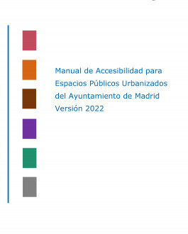 Portada Manual de Accesibilidad para Espacios Públicos Urbanizados del Ayuntamiento de Madrid. Versión 2022