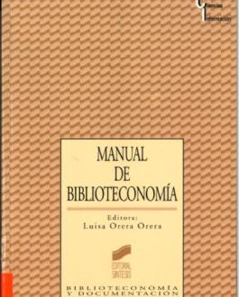 Cubierta Manual de biblioteconomía