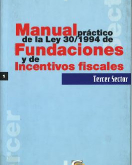 Portada Manual práctico de la Ley 30/1994 de fundaciones y de incentivos fiscales
