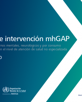 Portada Guía de intervención mhGAP para los trastornos mentales, neurológicos y por consumo de sustancias en el nivel de atención de salud no especializada