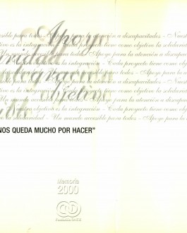 Portada Memoria de Fundación ONCE (2000)