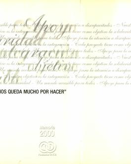 Portada Memoria de Fundación ONCE (2000)