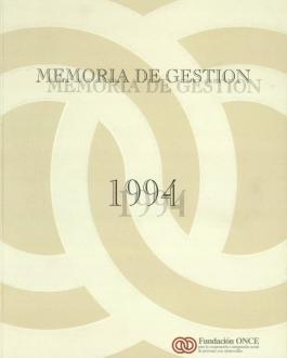 Portada Memoria de Fundación ONCE (1994)