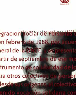 Portada de la Memoria de Fundación ONCE (2001)