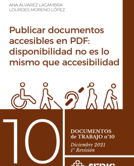 Portada Publicar documentos accesibles en PDF: disponibilidad no es lo mismo que accesibilidad