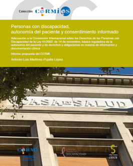 Portada Personas con discapacidad, autonomía del paciente y consentimiento informado