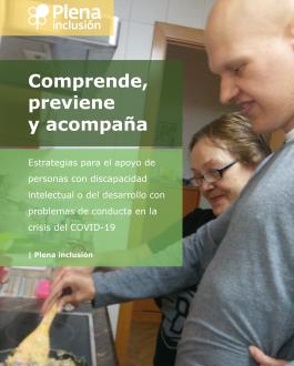 Portada Comprende, previene y acompaña Estrategias para el apoyo de personas con discapacidad intelectual o del desarrollo con problemas de conducta en la crisis del COVID-19