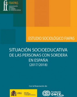Portada Estudio Sociológico FIAPAS Situación socioeducativa de las personas con sordera en España (2017/2018)