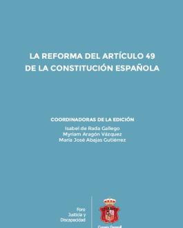 cubierta La reforma del artículo 49 de la constitución española