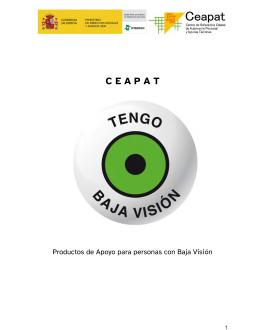 Portada Productos de Apoyo para personas con Baja Visión