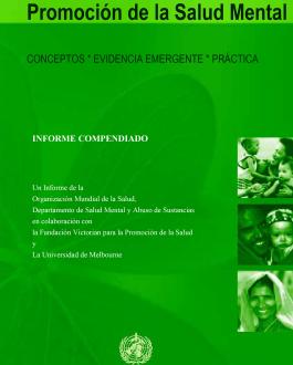 Portada del Libro Promoción de la Salud Mental.Informe compendiado