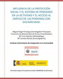 Portada Influencia de la protección social y el sistema de pensiones en la actividad y el acceso al empleo de las personas con discapacidad