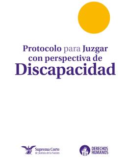 Portada Protocolo para juzgar con perspectiva de discapacidad