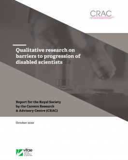 Qualitative research on barriers to progression of disabled scientists