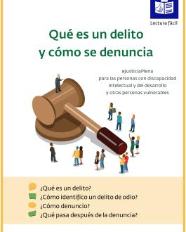 Cubierta Qué es un delito y cómo se denuncia (Láctura Fácil)