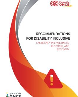 Recommendations for disability inclusive. Emergency preparedness, response, and recovery