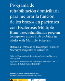 Portada Programa de rehabilitación domiciliaria para mejorar la función de los brazos en pacientes con Esclerosis Múltiple