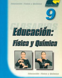 Portada Glosario de lengua de signos: Educación (Física y química)