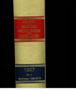 Cubierta Repertorio cronológico de legislación (1997)