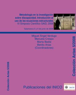 Portada Metodología en la investigación sobre discapacidad. Introducción al uso de las ecuaciones estructurales