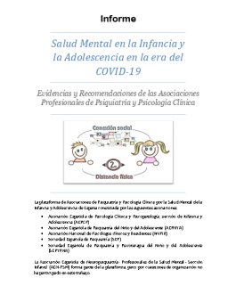 Portada Salud Mental en la Infancia y la Adolescencia en la era del COVID-19