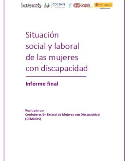 Portada Estudio de la situación social y laboral de las mujeres con discapacidad