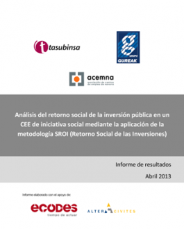 Portada Análisis del retorno social de la inversión pública en un CEE de iniciativa social mediante la aplicación de la metodología SROI (Retorno Social de las Inversiones)