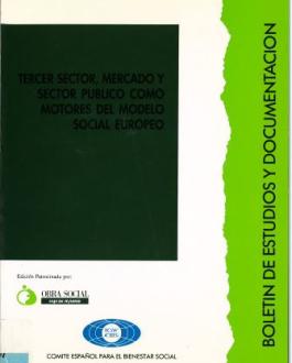 Portada Tercer sector, mercado y sector público como motores de modelo social europeo