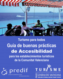 Portada Turismo para todos. Guía de buenas prácticas de accesibilidad  para los establecimientos turísticos de la Comunitat Valenciana  
