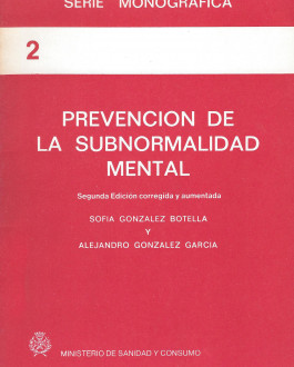 Portada Prevención de la subnormalidad mental
