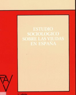 Portada del libro Estudio sociologicos sobre las viudas en España