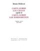 Portada Carta sobre los ciegos seguido por carta sobre los sordomudos